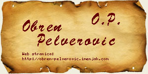 Obren Pelverović vizit kartica